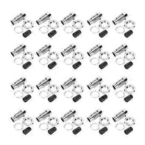 20 stk. LED Holder Bezel Mount Messing Lysdiode Konkav Metalbase 5mm F5
