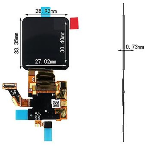 1,6 tuuman OLED-näyttö 320x360 LCD-näyttö AMOLED-näyttö MIPI/SPI-liitäntä kosketustoiminnolla