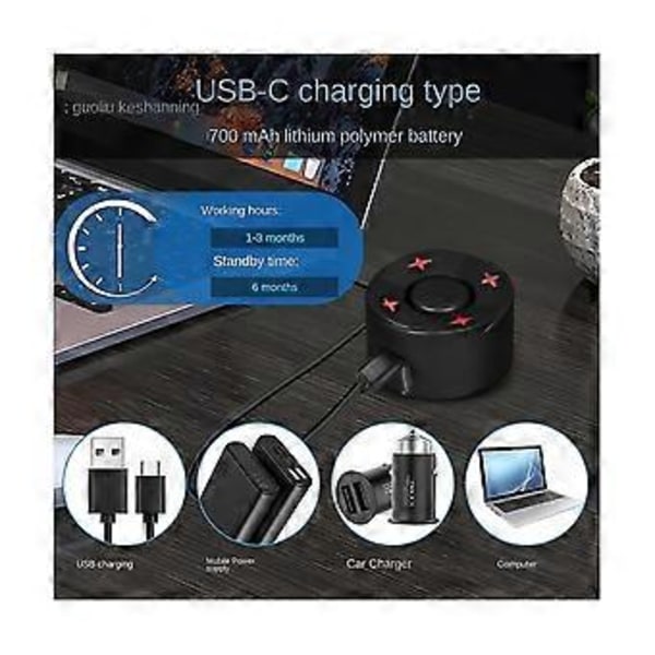 Cykel Alarm Baglygte USB Opladning Cykellygte Smart Bremse Sensor Fjernbetjening Cykel Alarm Baglygte La