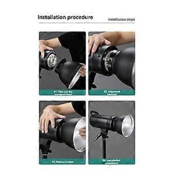 Standard Reflektor Diffuser Lampeskjerm Skål 55 Grader for Bowen Mount Studio Strobe Blitslys Speedlites