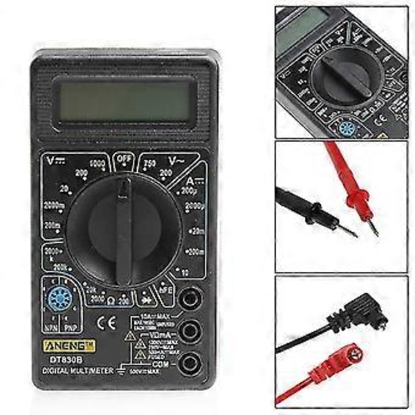 DT-830B Multimeter LCD Auto Range Digital Voltmeter Ohmmeter Volt Tester