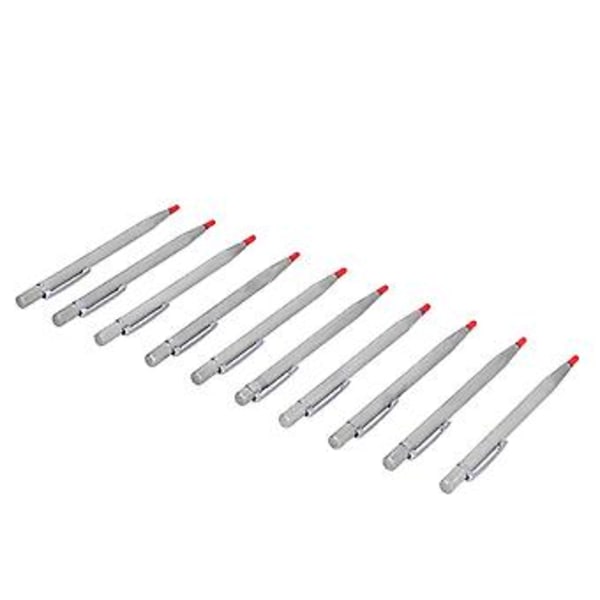 10 st Aluminium Etsningspennor Volframkarbidspets Ritsverktyg för Keramik, Glas & Metall, Silvermarkeringsverktyg