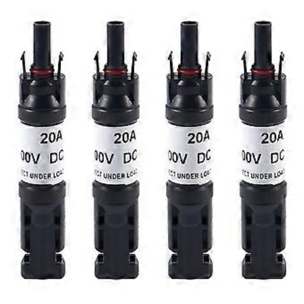 4x 20A In-line Diode Connector Ip67 Solpanel Kabelkontakter