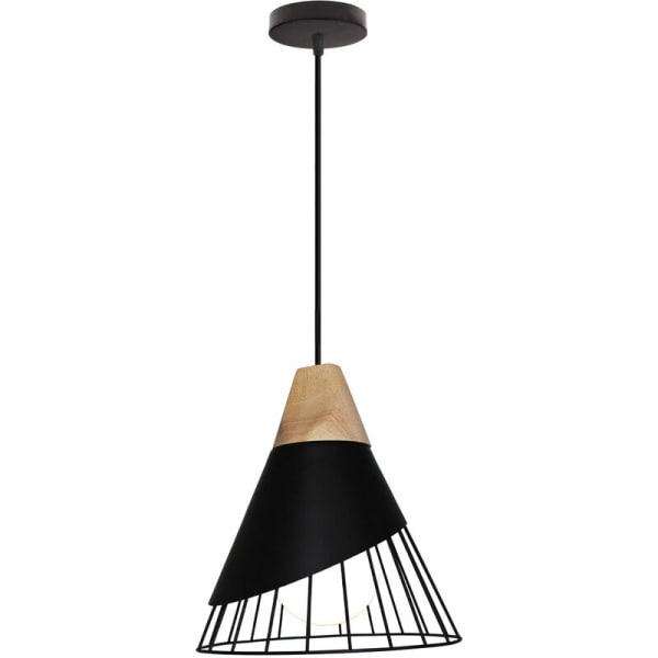 Retro Pendellampe Badminton Hængende Loftlampe Form Sort Lysekrone