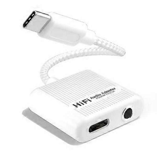 USB-C - 3,5 mm:n audioliitäntä ja lataussovitin, 60 W PD, Type C Aux -muunnin