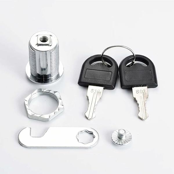 6 stk. postkasse camlås med 2 nøgler camlås camlås cylinder camlås kontor skab postkasse låse skrivebord skuffe lås(20mm)