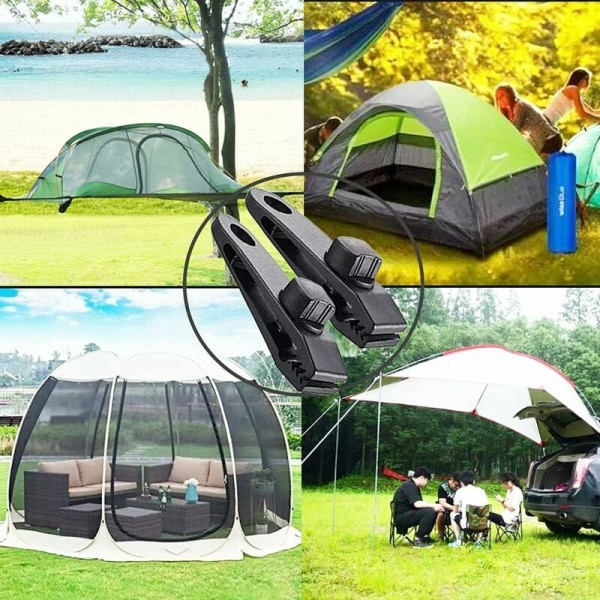 Presenningklämmor 10 st Tältklämmor Markiser Klämma Markis Klämma för Camping Baldakinklämma Presenningklämmor Markiser för Utomhusaktiviteter Svart