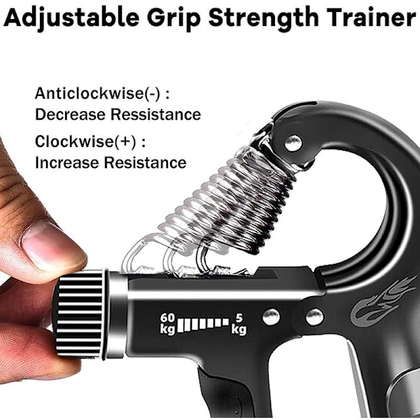 Handgrepp Grip Strengthener för muskelstärkning, justerbara grepptränare för män och kvinnor, Gripper Trainer, set om 2