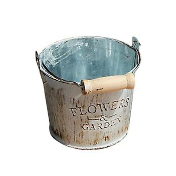2x Retro Gammel Metall Blomst Et Blomst Metall Håndverk Jern Et S Blomsterpotte