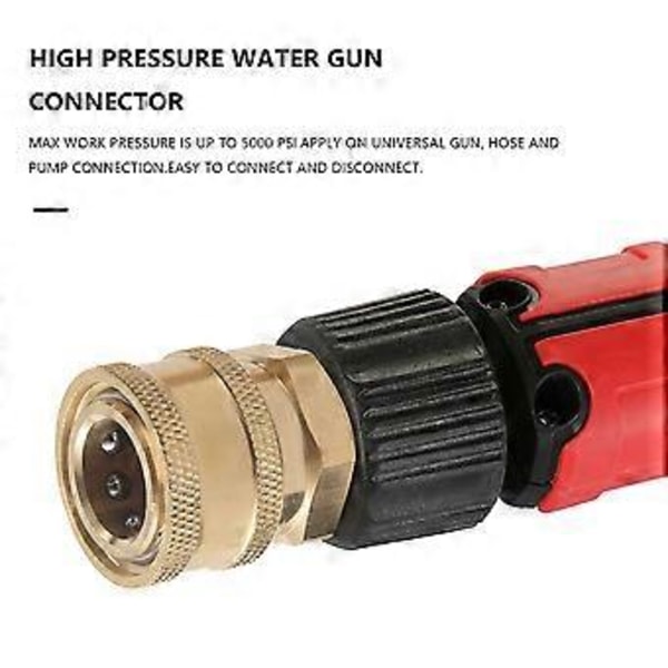 Adapterset för högtryckstvätt, snabbkoppling, M22 14mm vridbar till M22 metrisk anslutning, M22-14 vridbar + 3/8 tums plugg, 3/8 tums snabbkoppling + M22 hane