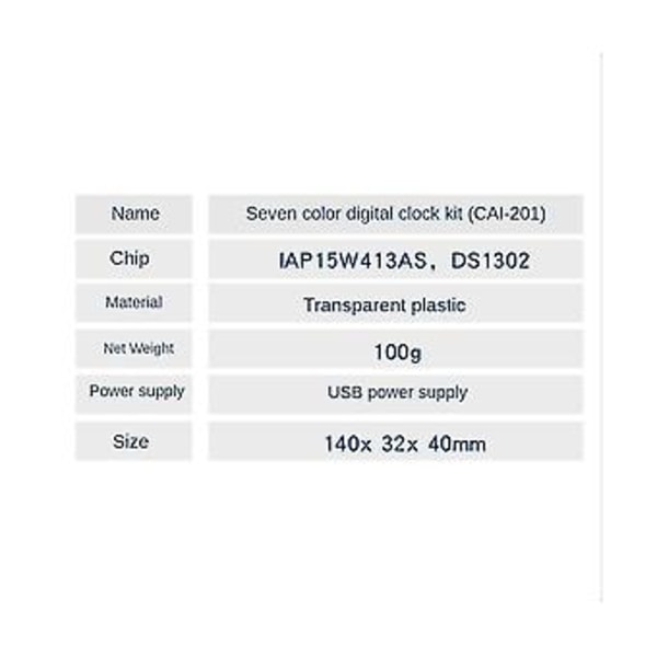 Digital LED Elektronisk DIY-sats Lödningssats Fyra LED Digital Klocka Lösa Delar