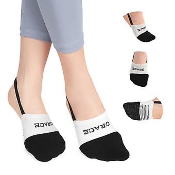 Slingback Yoga Strumpor Osynliga Halvstrumpor med Sling Back Svettabsorberande Andningsbara Halkfria Dansstrumpor med Gelbotten