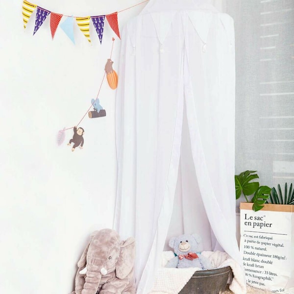 Børnesenghimmel, Himmel til Børneværelse, Legeområde, Fotografering, Omkring 240 cm Høj, Hængende Chiffon, Chiffon til Soveværelsesdekoration til Seng og Soveværelse