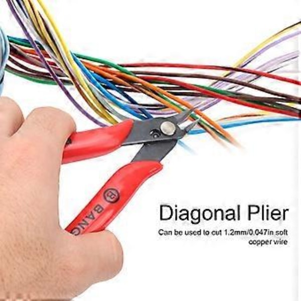 2 stk. Diagonaltang Wire Stripper Kabel Side Skærende Snip Kulstofstål Skærer Afisoleringsværktøj