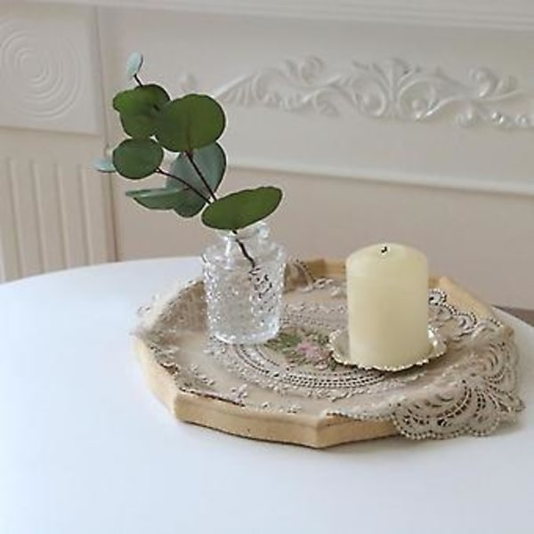 Soikea Kirjailtu Pitsi Fa Läpinäkyvä Tabletti Er Pöytämatto Huonekalujen Suoja