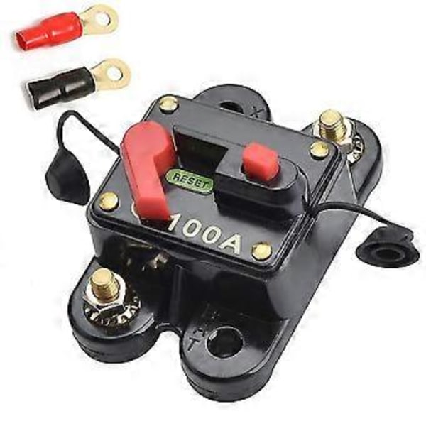 Katkaisija, DC 12-24V 100A Auto Marine Vene Polkupyörä Stereo Audio Inline Sulake Invertteri Rele (tyyppi B 100A)
