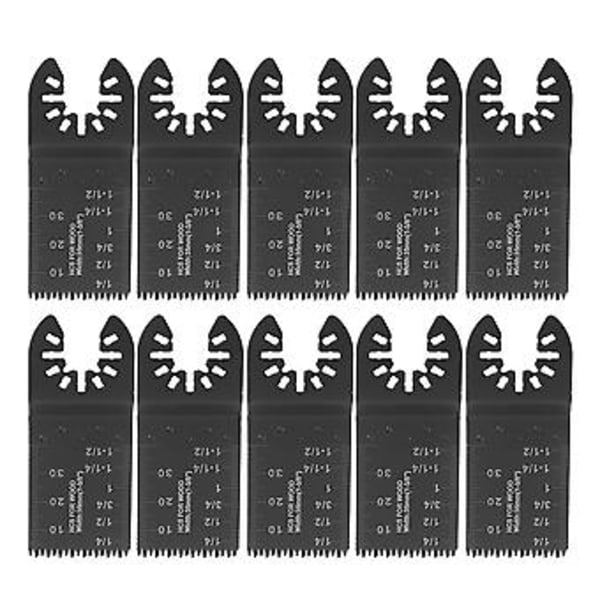 10 st Oscillerande Multiverktyg 35mm Sågblad Högkolstål Sågblad Grova Tänder