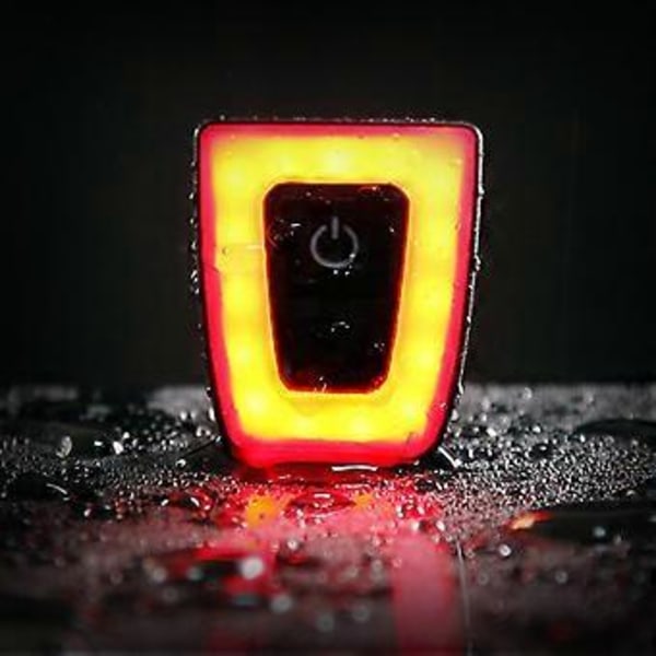 USB Genopladelig LED Mountainbike Baglygte Cykel Sikkerhedsadvarsel Hjelm Rygsæk Vandtæt Mini Baglygte Lampe
