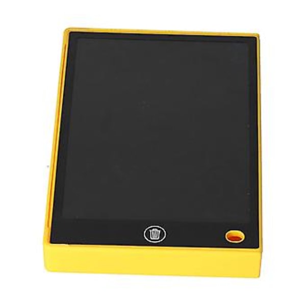 LCD Skrivetavle Gjenbrukbar Slettbar Gul Digital Tegnetavle med Penn Base Boks for Barn Hjemmeskole Maling