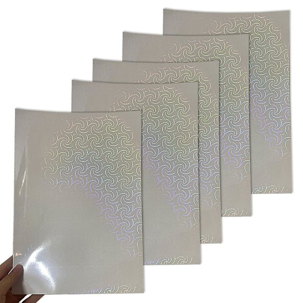 8,27x11,69 tum Holografisk Kall Laminat Film Fjäril Glas Hjärtform