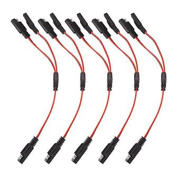 5 kpl DIY 1-2 SAE-virtajohdon jatkokaapelisovitin