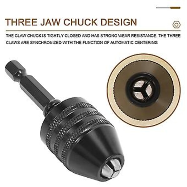 4 st Chuck Chan-adapter, nyckellös chuck-konverteringsverktyg, nyckellös chuck, adapter I