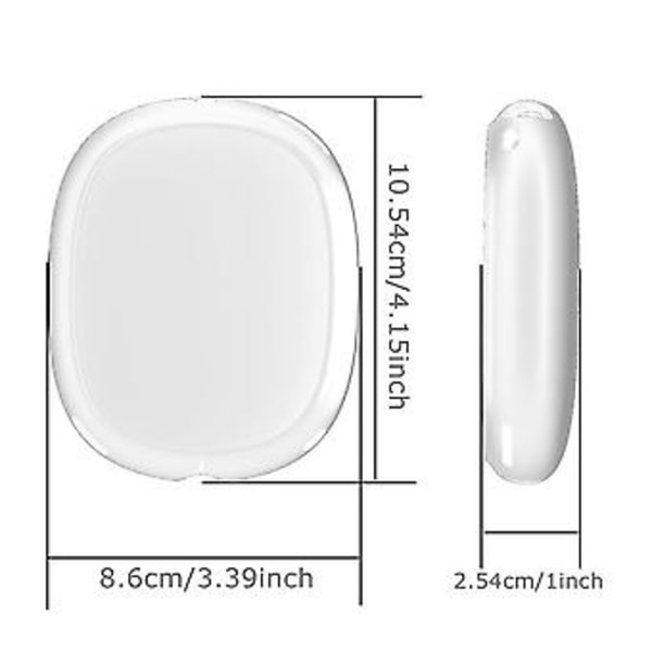 2 stk. Anti-ridse Gennemsigtigt Cover Til Airpods Max Tpu Sort