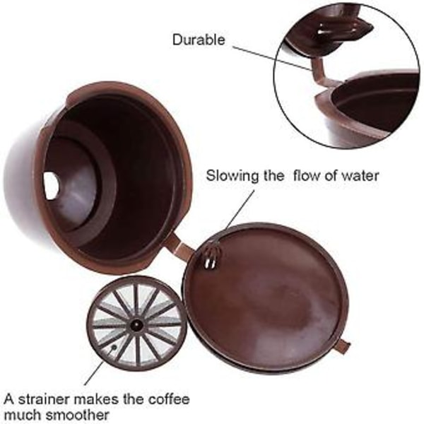 Återanvändbara kapslar i plast, 3 st Återanvändbar kaffekapsel Återanvändbar kaffekapsel Påfyllningsbara kapslar Professionellt testade