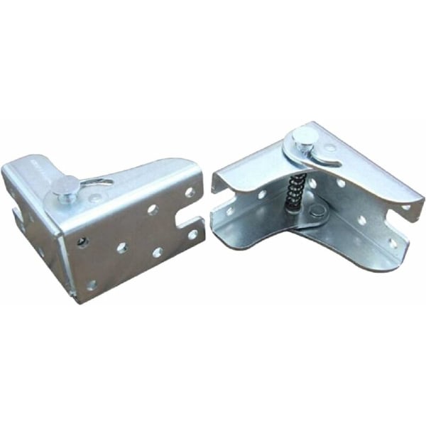 Sammenleggbare bordhengsler - Selvlåsende hengselbeintilbehør - Sammenleggbare bordforlengere (2 sølv)