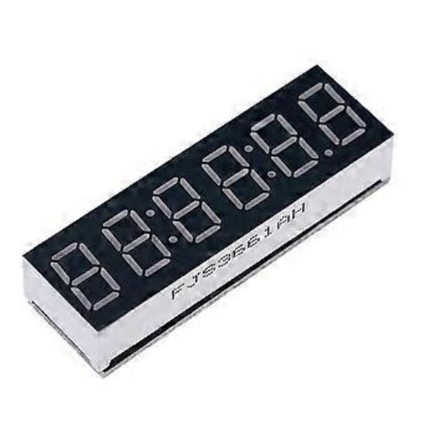 0,36 tommer 6-bit Clock LED Digitalt Elektronisk Ur Med Sekundvisningsmodul Strømafbrydelseshukommelse Lysstyrkejustering -D