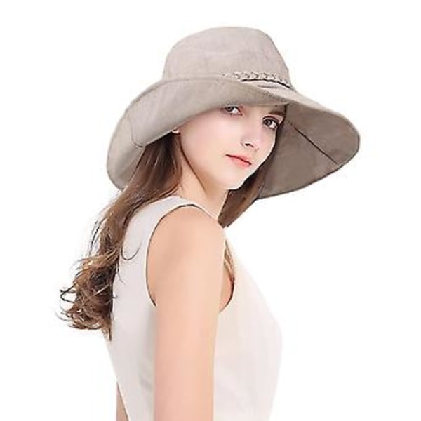 Breda Solhattar för Kvinnor Dubbelsidiga Bucket Hats Hopfällbar Solskärm för Kvinnor