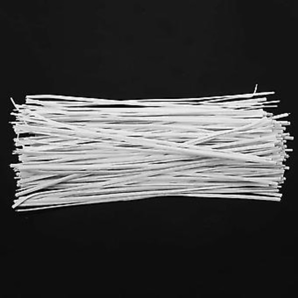 130 stk. Kabelorganisator Bindeemballasje Ledning Twist Ties Hvit 150x2,2mm