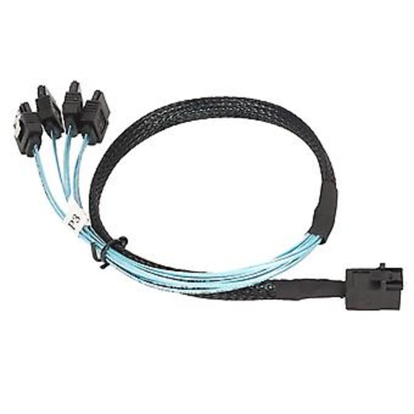 12GBPS Mini SAS HD SFF 8643 til 4 SATA 3.0 Kabel PVC Dobbel Kanal 7P Server Harddisk Array Data Linje 1m / 3.3ft