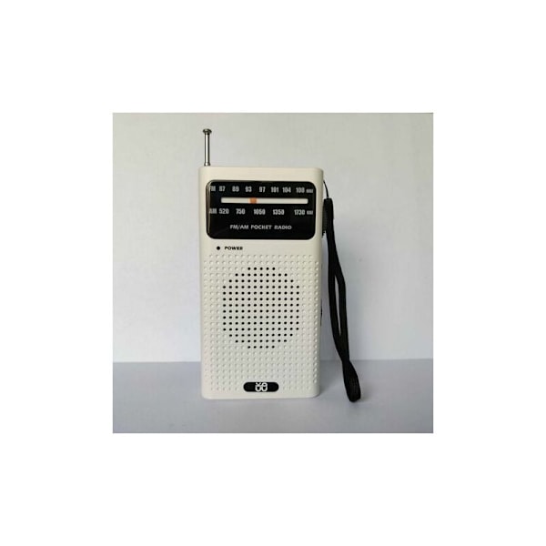 Bærbar radio transistor radio lommeradio lille FM AM radio og højttaler (sort)