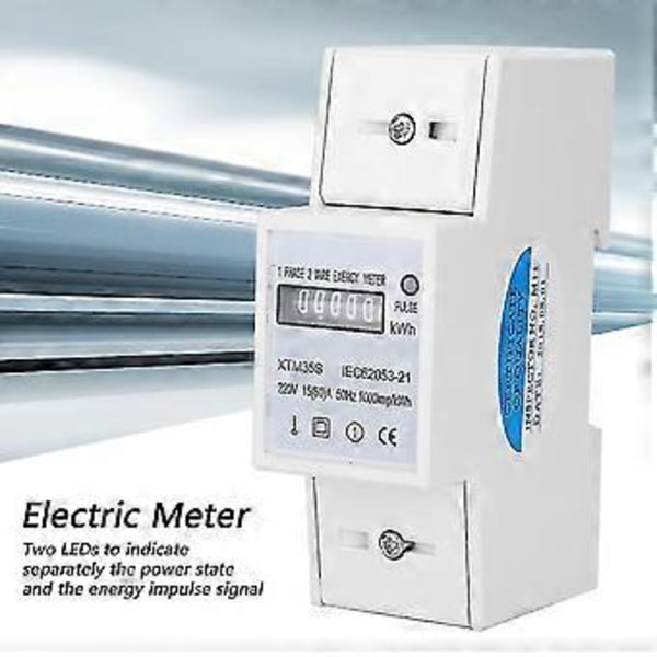 Xtm35s 220v Digital 2p Din Skena Elmätare Elektronisk Kwh Mätare