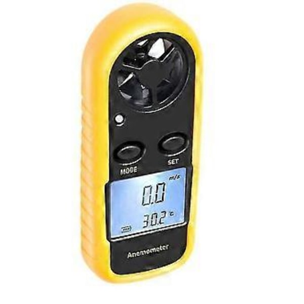 Digitalt Anemometer, Vindhastighedsmåler, Luftstrømshastighed Temperaturmåling Vindafkøling Med Termo