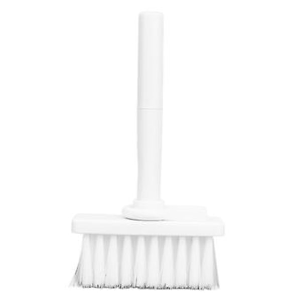 Tangentbordsborste Separat Dubbelhuvuddesign 5 i 1 Multifunktion 3-radig Design Plast Rengöringsborste Penna för Hörlurar Vit