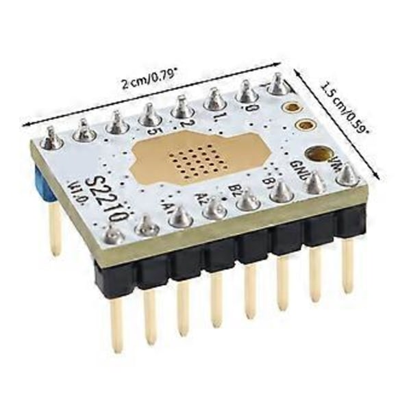 Høy-Presisjons Steppermotordrivermodul Bedre Varmeutslippsdriver for 3D-printing TMC2210 Chip Varmebestandig