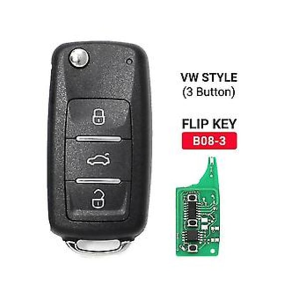 Keydiy B08-3 Fjernbetjening Bilnøgle Universal 3 Knapper Til Style Til Kd900/-x2 Mini/ Urg200 Program