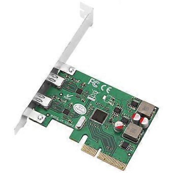 2 Port USB PCI-E X1 X4 X8 X16 Riser-kort USB 3.1 Adapterkort for stasjonær PC