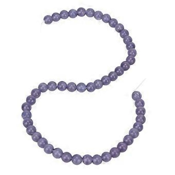 Lila Naturstenspärlor - DIY Smyckestillbehör för Halsband och Armbandstillverkning