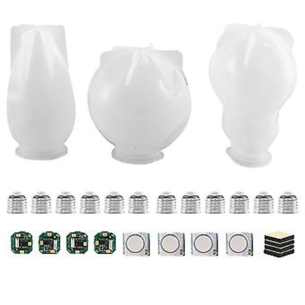 Silikone Resin Form 3 Stykker Led Pære Silikone Form Egnet Til Resin 3d Diy Resin Silikone Mol