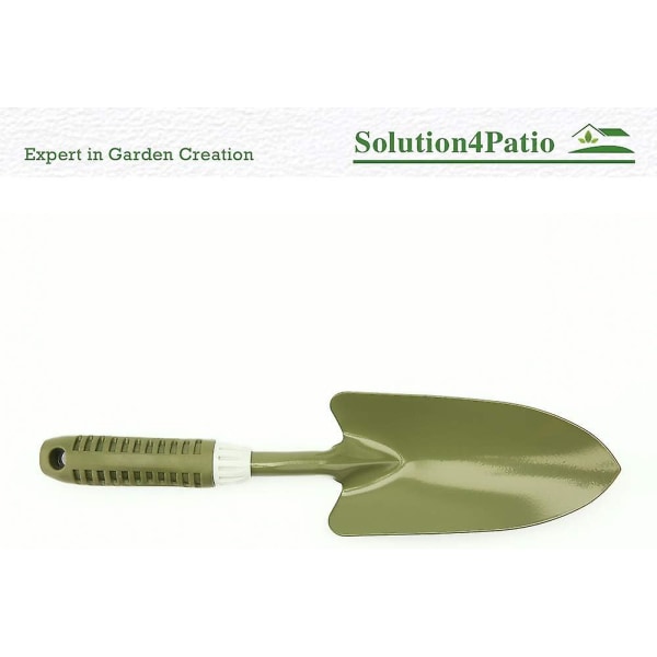 Handkolv i kolstål, böjskyddad, ergonomisk, rostbeständig, present, mjukt PVC-handtag, liten spade för plantering, omplantering, ogräsrensning, flyttning