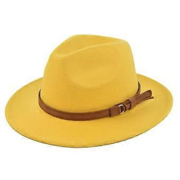 Retro jazzhatt mockabälte ullhatt cowboyhatt retro imiterad ullhatt platt brätte hatt BF150