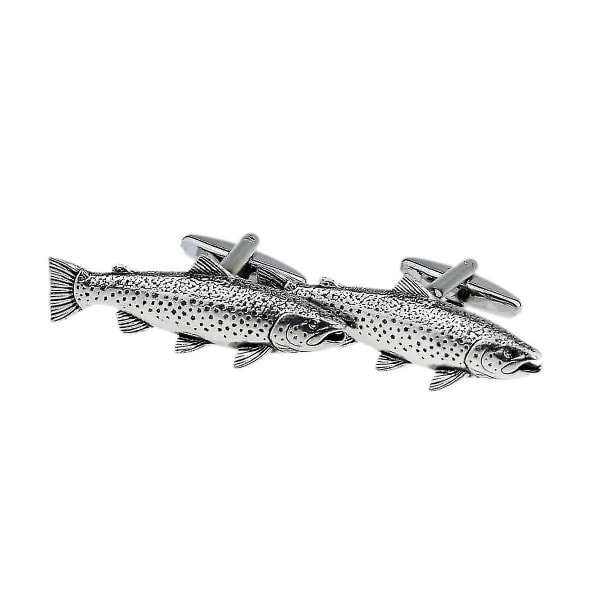 Brown Trout Cufflinks Fine English Pewter - Gift Boxed - Fishing Fish Cuff Links