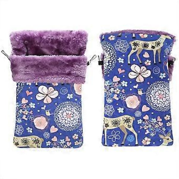 Tjock Flanell Canvas Liten Husdjurs Sovsäck Varmt Näste Hus Säng för Ekorre/Hamster/Sockerglidare/Mink/Flygekorre M