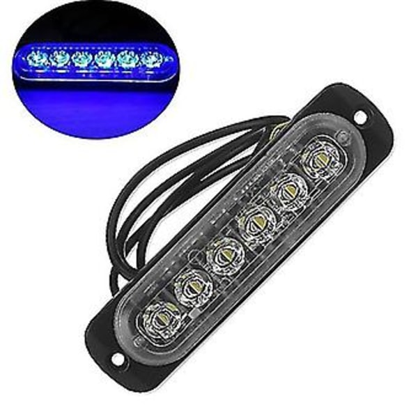 12v-24v 6led Flash Bil Køretøj Advarsels Strobe Blink