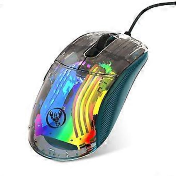 7 Programmerbara Makron Mjukvarustöd RGB-Inställningar Ergonomisk Mus för PC