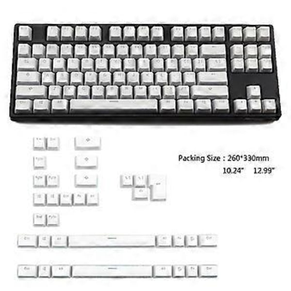 143-tasters RGB Keycap PBT Pudding Dobbel Hud Melkeskudd Bakgrunnsbelyst Taster for ANSI for Corsair K70 K65 K6 GH60 GK64