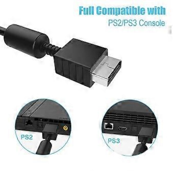 1,8 m Multikomponent Hdlink-AV-kabel for PS3, for PS2, 1,8 m, 6 fot, Spill, Tilbehør